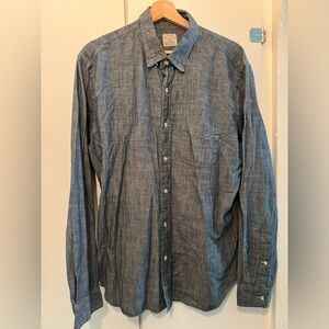 J. Crew Casual Blue Chambray Button Down Shirt